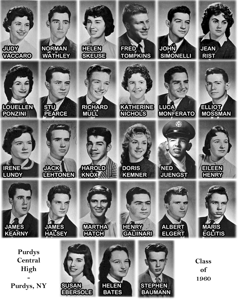 Purdys Central High School Class Of 1960