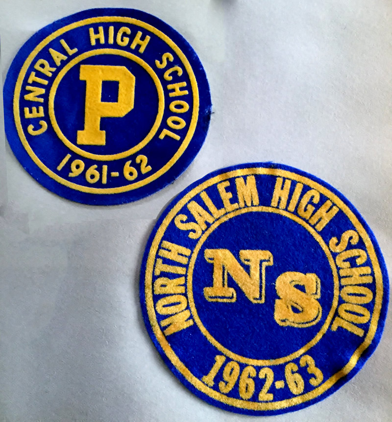 Purdys Central High & North Salem High sports badges